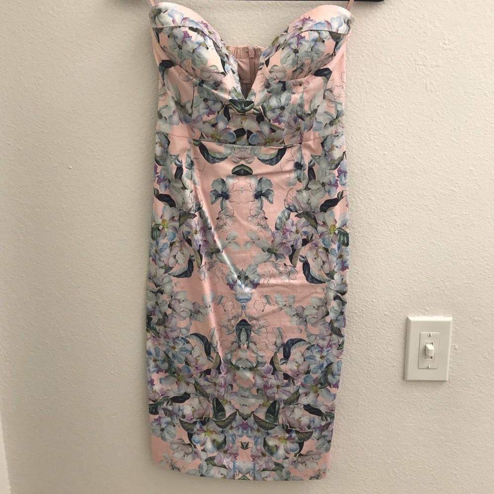ASOS bustier style midi dress floral print